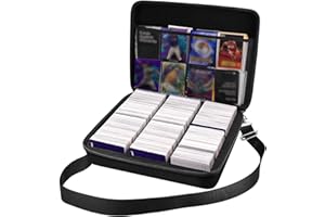 ALKOO Card Deck Case for Trading Cards, Card Storage Box Holder for Magic The Gathering Booster/for Cards Against Humanity/for CAH TCG MTG Commander/for Yugioh/Football/Topps Sports Collectible Cards(Black)