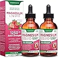 Easment 6 in 1 Magnesium Liquid Drops: Magneium Glycinate and Citrate, Vitamin B6, D3 and K2, L-Theanine - Sleep, Relaxation,