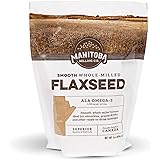 Manitoba Milling Finest Whole Milled Smooth Golden Flaxseed Flax Seed Powder, 1 Lb. (16 oz) , Fiber, Protein, ALA Omega-3 Fat
