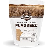 Manitoba Milling Finest Whole Milled Smooth Golden Flaxseed Flax Seed Powder, 1 Lb. (16 oz) , Fiber, Protein, ALA Omega…