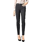 SATINATO Women's Casual Work Pants Skinny Slacks Leggings Comfort Mid Rise