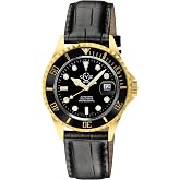GV2 Men's Liguria Swiss Automatic Watch, Genuine Italian Leather Strap