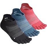 Meaiguo Toe Socks for Men Women Coolmax Ankle Five Finger Socks for Running Athletic Breathable Lightweight,3 Pairs