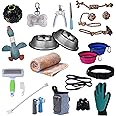 New Puppy Starter Kits, Puppy Trainning Essentials Pack for Small Dog, 24pcs Pet Supplies Welcome Gift Set,Includes:Dog Toys/