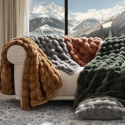 EverGrace Ultra Soft Luxury Fluffy Faux Rabbit Fur