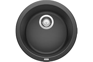 BLANCO, Anthracite 511632 RONDO SILGRANIT Drop-In or Undermount Round Bar Sink