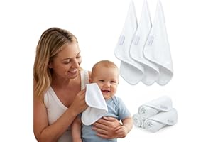 Mother's Choice Bamboo Cotton 3 Pcs Baby Washcloth (25x25cm), Machine Washable, Baby Washcloth for Infants and Toddlers Boys 