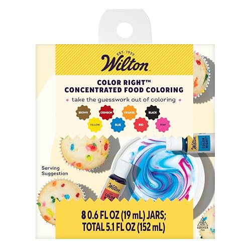 Wilton Color Right Performance Food Coloring, Ultra-Concentrated Liquid ...