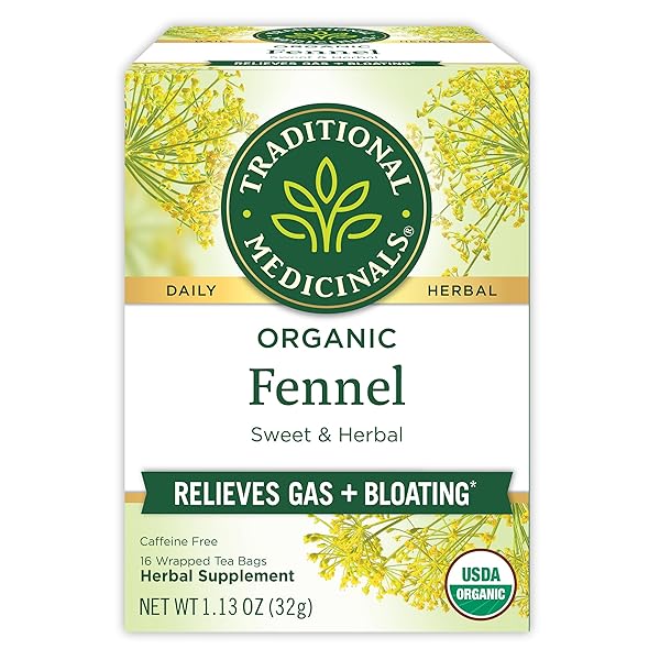 TRADITIONAL MEDICINALS TEA, ORGANIC FENNEL, PROMOTES HEALTHY DIGESTION,...