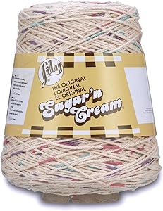 Lily Sugar'n Cream Cotton Cone Yarn, 14 oz, Potpourri Prints, 1 Cone