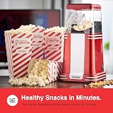 VonShef Popcorn Machine Retro 1200W Air Popcorn Maker Red view 6