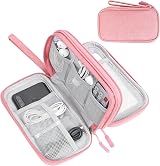 FYY Travel Cable Organiser 2-Layer waterproof electronics pouch Pink