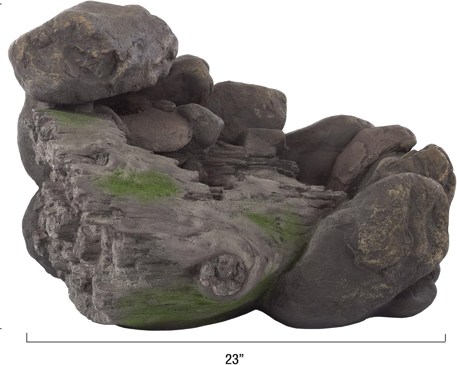 Outdoor Water Fountain With Stone Waterfall, Natural Looking Rock and Soothing Sound for Decor on Patio, Lawn and Garden By Pure Garden : Free Standing Garden Fountains : Garden & Outdoor