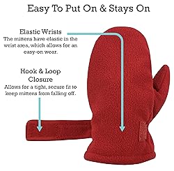 N'Ice Caps Baby Toddler Mittens Kids 2 Pairs Fleece