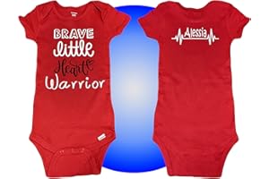 Heart Surgery Red Onesies - Personalized - 100% Cotton - CHD Awareness Baby Onesies - Gifts for a Heart Mom - Baby Heart Surg