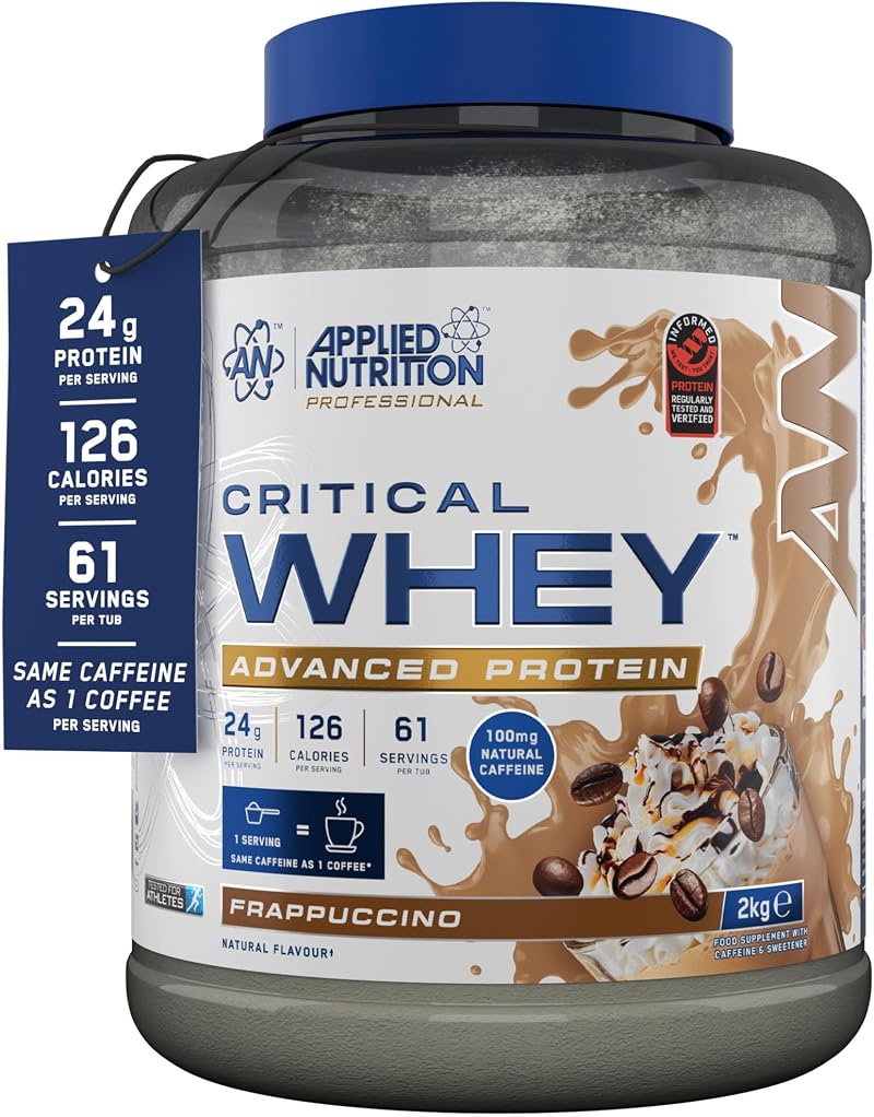 Applied Nutrition Critical Whey Protein Powder 24g Per Serving Frappuccino 2kg
