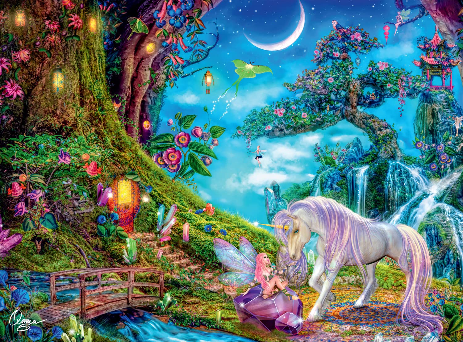 Buffalo Games 12732 Haven Heart,Unicorn Jigsaw Puzzle, Multi