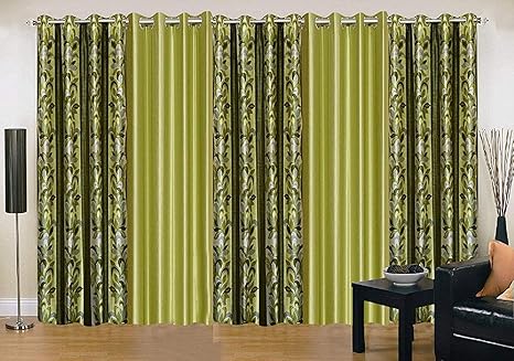 Buy Decoscapes Polyester Gold Touch Curtains For Window Pack Of 5