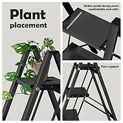 Taranta 3 Step Ladder,Aluminum Lightweight Folding