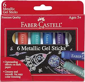 Faber-Castell Metallic Gel Sticks 6ct