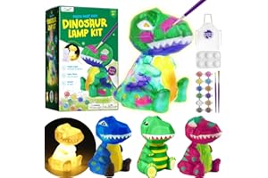 LAOESE Paint Your Own Dinosaur Lamp Kit, Art Supplies Arts & Crafts Kit, Painting kit for Kids 6-12, Dinosaur Toys for Boys Girls and Kids, Girls Boy Birthday Gift Ages 3 4 5 6 7 8 9 10 11 12+