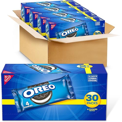 Normal Oreo Box OREO Chocolate Sandwich Cookies, 120 Snack Packs (4 Cookies Per Pack, 4 ...