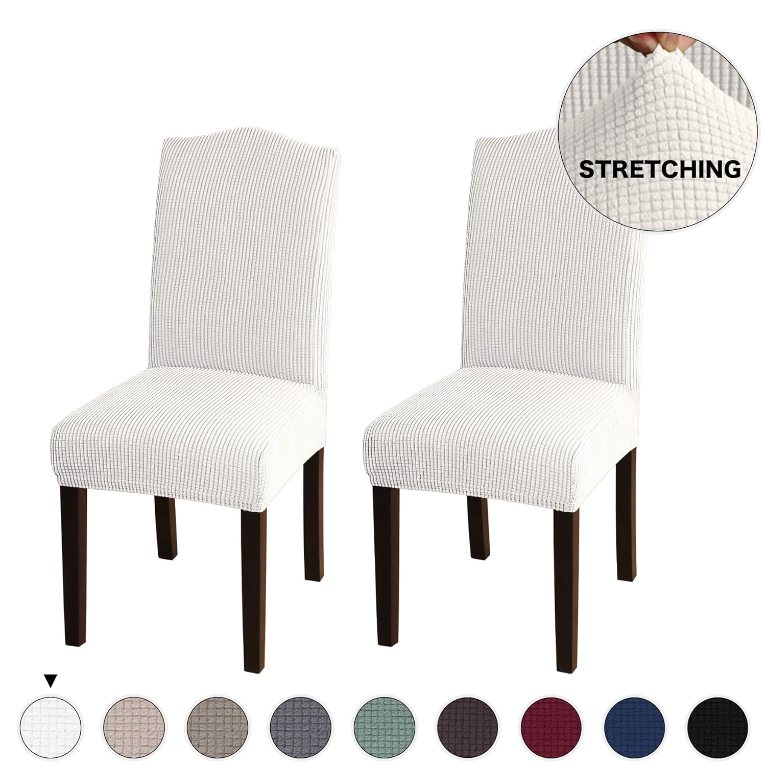 Best 2 Set Cream Armless Chair Covers
