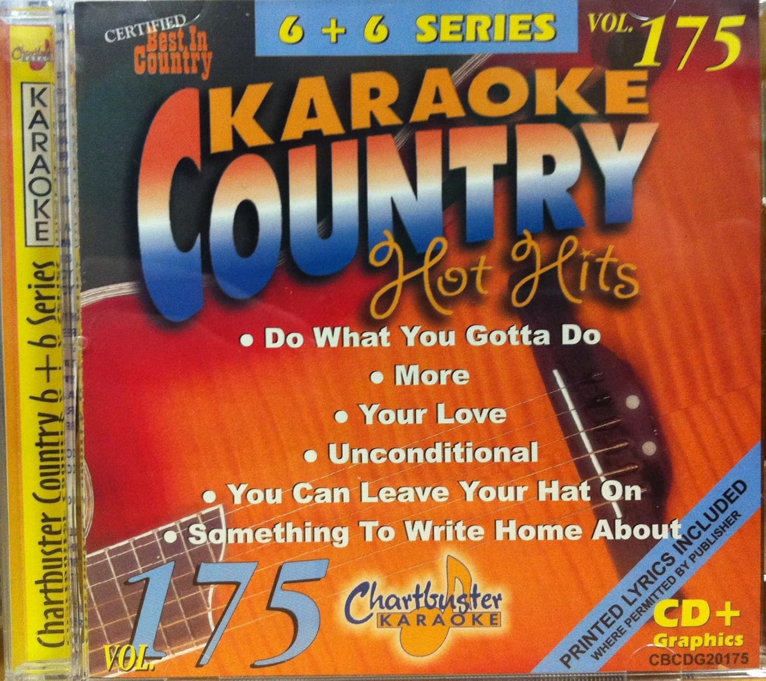 ChartBuster Karaoke Various Artist Karaoke Country Hot Hits Vol. 175 Music