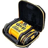 MeEazy Hard Case, Protective Custom-Fit Padded Storage Bag with YKK Zippers, Form-Fitting Shell, and Wide Shoulder Strap for DEWALT DCC020IB 20V Max Air Compressor Tire Inflator (CASE ONLY)