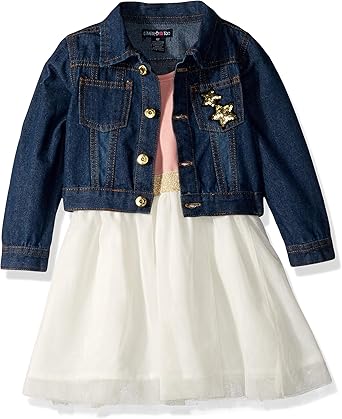 pink denim jacket and skirt set