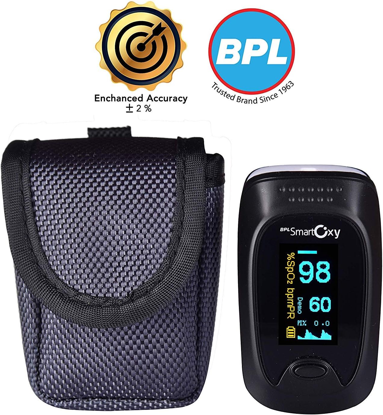 BPL Medical Technologies SmartOxy Finger-tip Pulse Oximeter (Black)