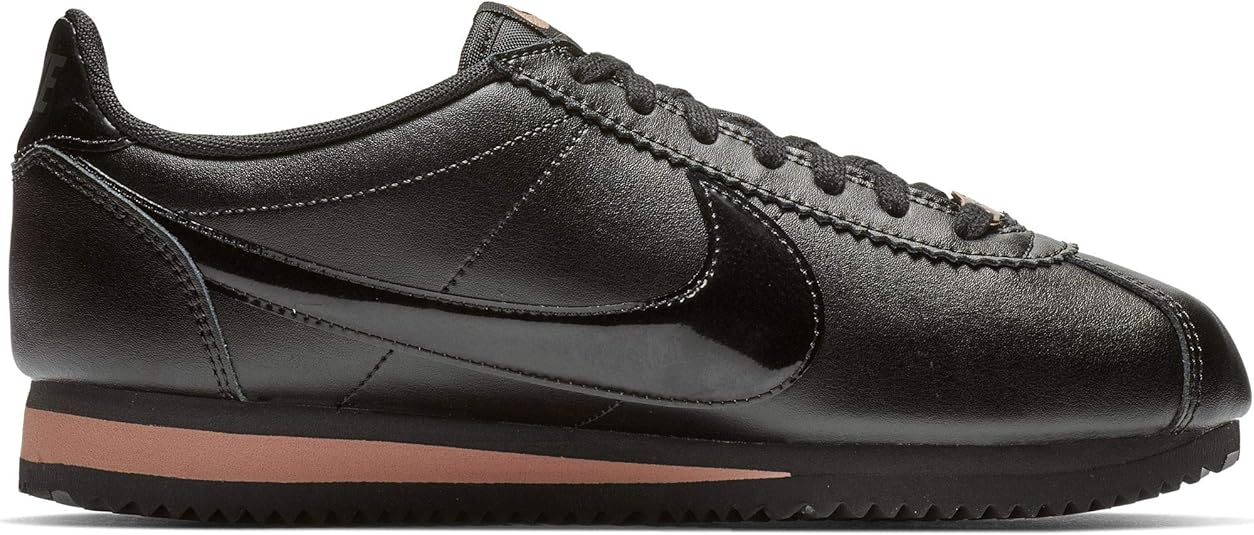nike cortez black and gold womens