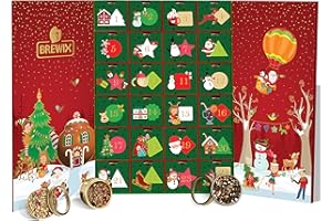BREWIX, Herbal & Tea Gift Calendar, Advent Calendar 2024 Loose Leaf Teas | Limited Edition I 24 Unique Flavors | Best for Birthdays, Anniversaries & Holidays | Christmas Advent Calendar 2024 for Adults, Advent Calendar 2024 Adult Women and Men