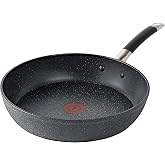 T-Fal Stone Force Platinum Non Stick Fry Pan 12 Inch, Oven Broiler Safe 400&deg;F, Perfect for Frying, Saut&eacute;ing, Searing, &amp; Pan-Roasting, Cookware Skillet, Must Have, Pots &amp; Pans, Dishwasher Safe, Black