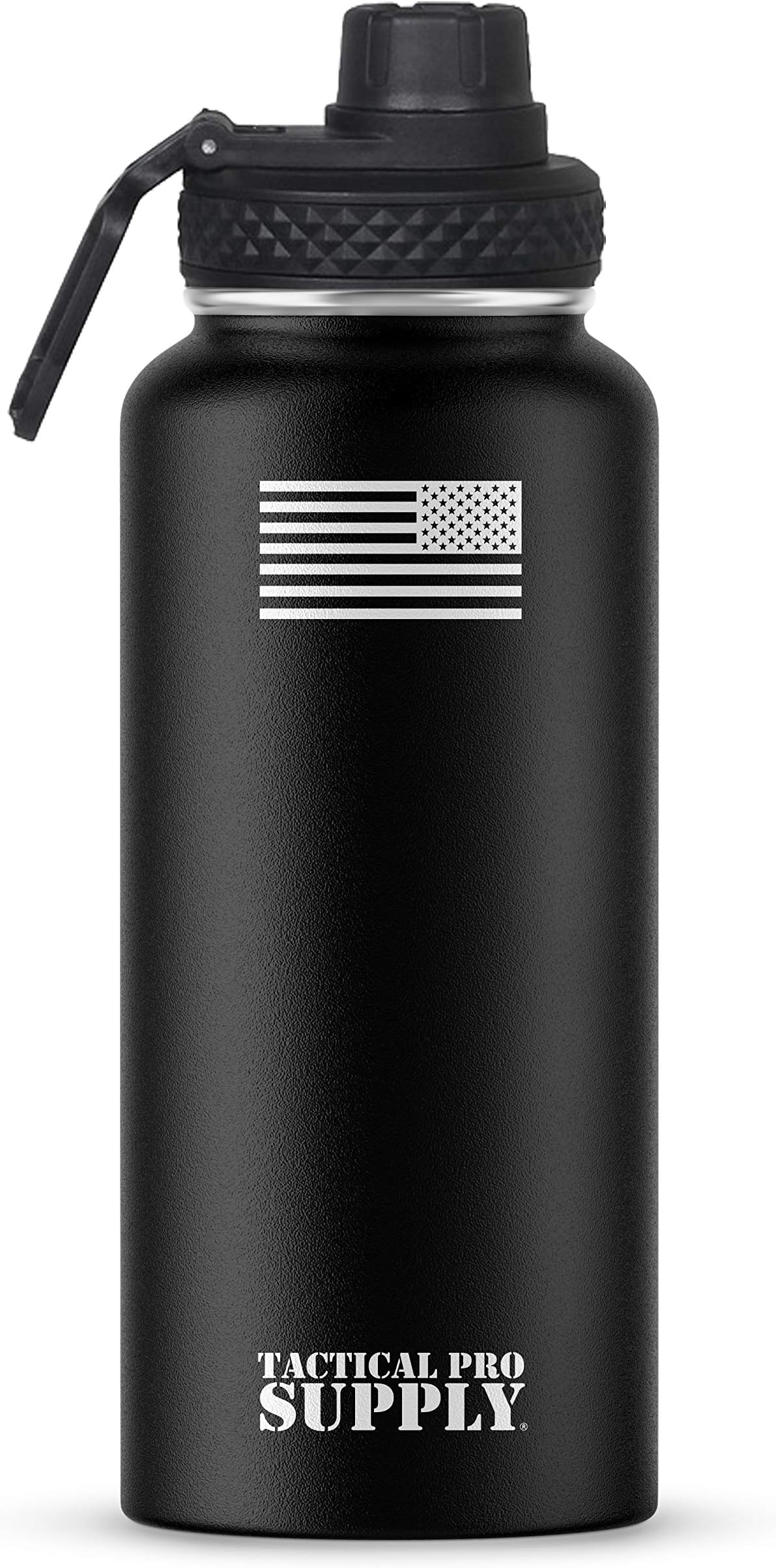Tactical Pro Supply 32 Oz Assaulting Forward American Flag Sports Water Bottle-Double Wall Vacuum Insulated Stainless Steel BPA Free