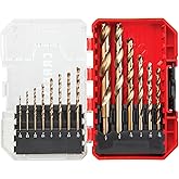 CRAFTSMAN 14-Piece Gold Oxide Drill Bit Set for Wood, Plastic, or Metal (CMAM2214)