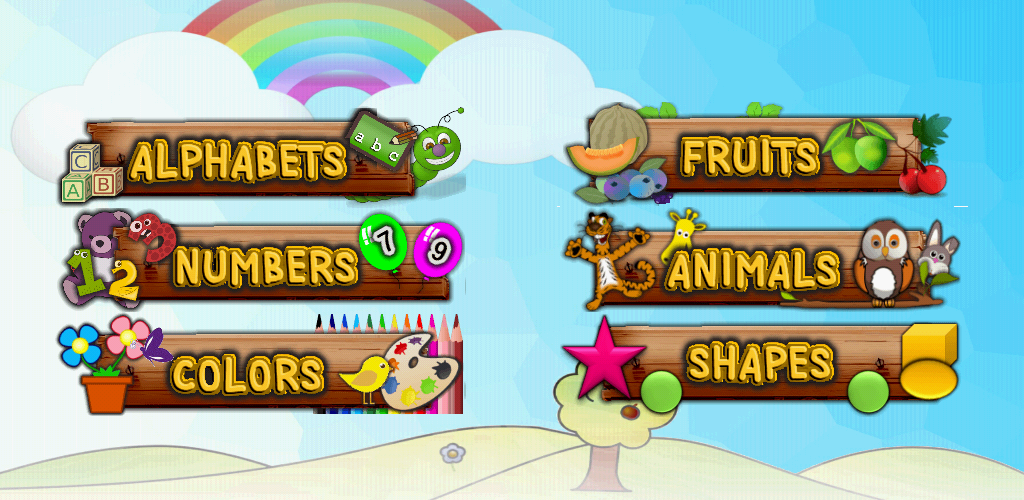 Amazon.com: Alphabets, Numbers, Colors, Shapes, Animals and fruits: 1st