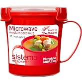 Sistema Microwave Soup Mug with Lid and Steam Release Vent