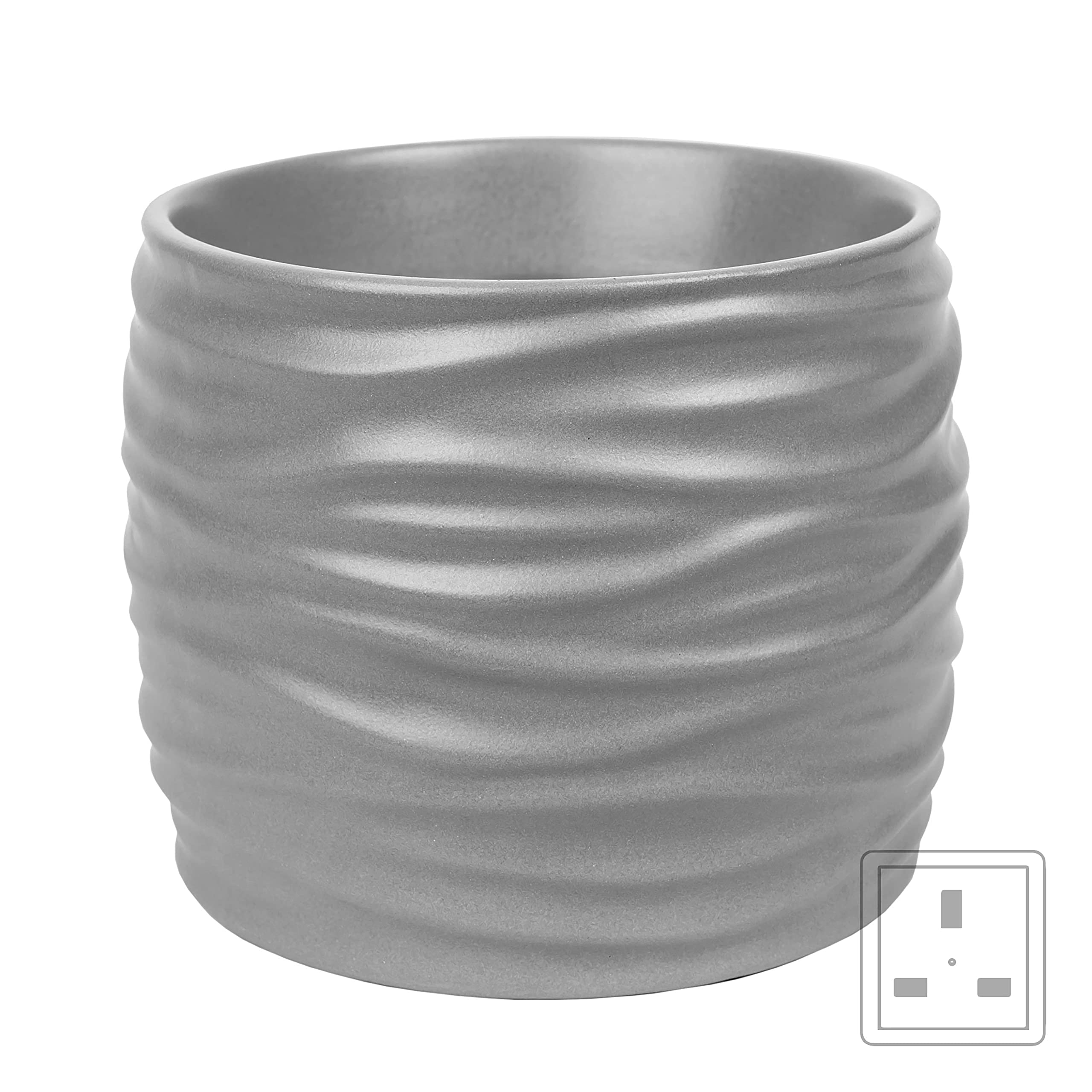 Yankee Candle Noah - Grey Scenterpiece Melt Cup Warmers, Plastic, Grey, 11.6 x 11.6 x 9.8 cm