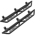 Hooke Road Wrangler JL Side Steps Running Boards Slider Rails for 2018-2025 Jeep Wrangler JL Unlimited 4 Doors