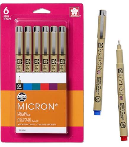 Amazon.com: SAKURA Archival Brush Pens, 6 Set, Colors may vary