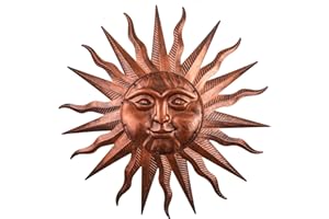 VZVXCC Metal Sun Wall Art Decor-3D Sun Wall Decor Sculpture,Sun Wall Art Decoration Hanging for Outdoor Indoor Garden Farmhouse Yard Patio Living Room Bedroom,28" Large Outdoor Indoor Metal Wall Art