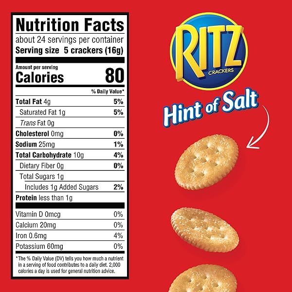 RITZ HINT OF SALT CRACKERS, HINT OF SALT, 13.7 OUNCE