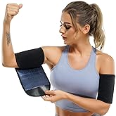 Wonderience Arm Trimmers for Women Pair Sauna Sweat Arm Shaper Bands Adjustable Arm Trainer Toner Sleeves for Sports Workout