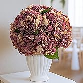 Bailikang 10PCS Fake Hydrangea Artificial Flowers Hydrangea Bouquet for Home Wedding Bridal Bouquet Office Party Table Centerpiece DIY Floral Decor (Autumn Pink)