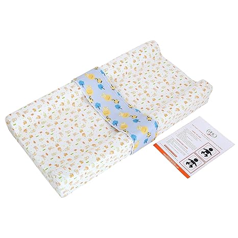 AHC Baby Diaper Changing and Massage Pad with Safety Belt (Baby Print)