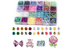 KUBDPQOR Lot de 21 000 paillettes rondes en vrac de 5 mm avec trous pour couture, loisirs créatifs, décorations d'ongles, gob