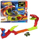 Hot Wheels Monster Trucks Snake Slam Takedown &amp; Exclusive Bone Shaker | Includes Toy Truck in 1:64 Scale, Playset is Speed Snap Track Compatible