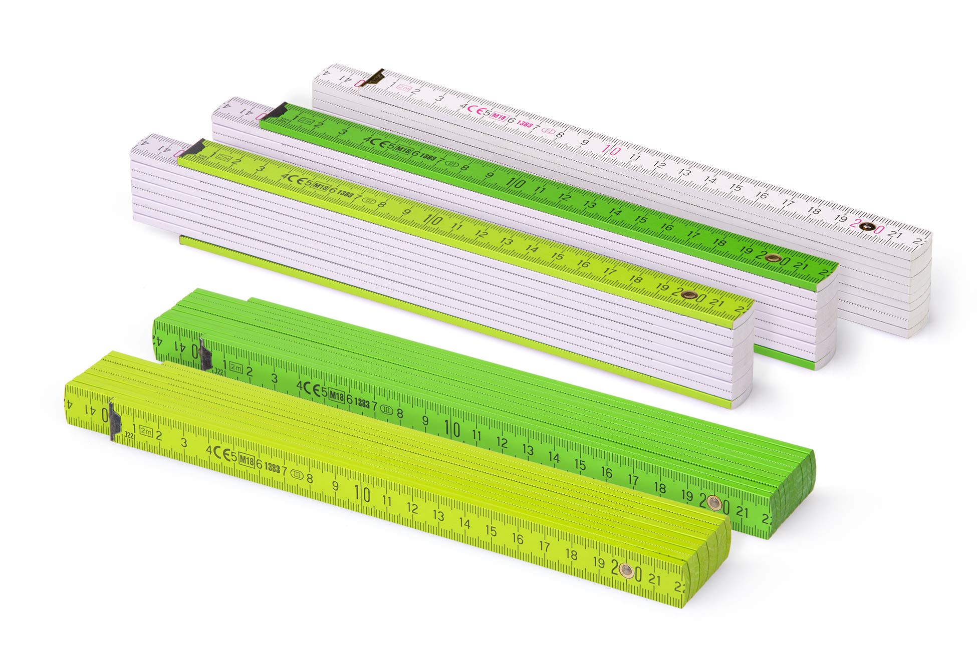Metrie™ Block52 5X Folding Ruler/Rulers 2m – Duplex Scale with Angle – Manufactured in Europe