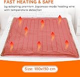 Mia&Coco Electric Heated Blanket Throw 180x130cm Flannel Sherpa 10 Heat 9h view 3